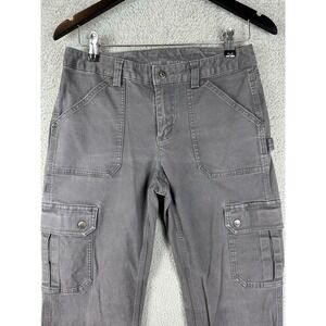Duluth Trading Pants Womens 4 Gray Curvesetter Waistband Cargo Utility Outdoors